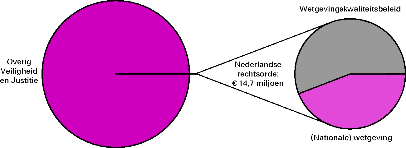 Realisatie begrotingsuitgaven Veiligheid en Justitie € 11 438,5 miljoenart. 11 Nederlandse rechtsorde 0,13%