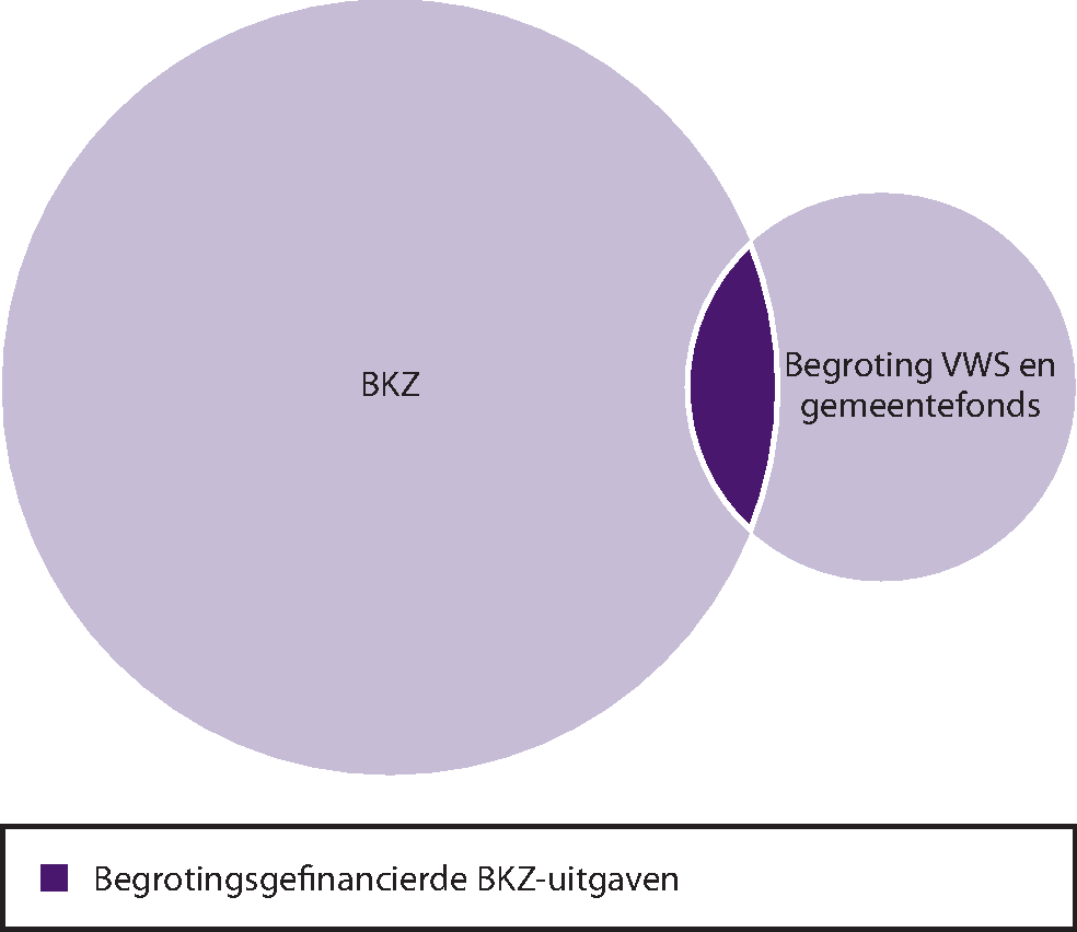 Overzicht 2: Onderscheid tussen Budgettair Kader Zorg (BKZ) en VWS-begroting